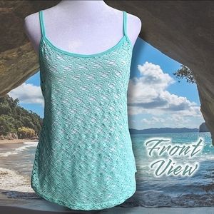 Inspired Hearts Mint Crochet Camisole Size Large (NWT)